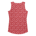 Women's Red Candy Cane Christmas Tank Top - Quick Drying, Buttery Soft Fabric With UPF 50+