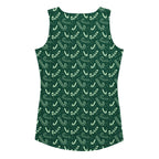 Women's Green Candy Cane Christmas Tank Top - Quick Drying, Buttery Soft Fabric With UPF 50+