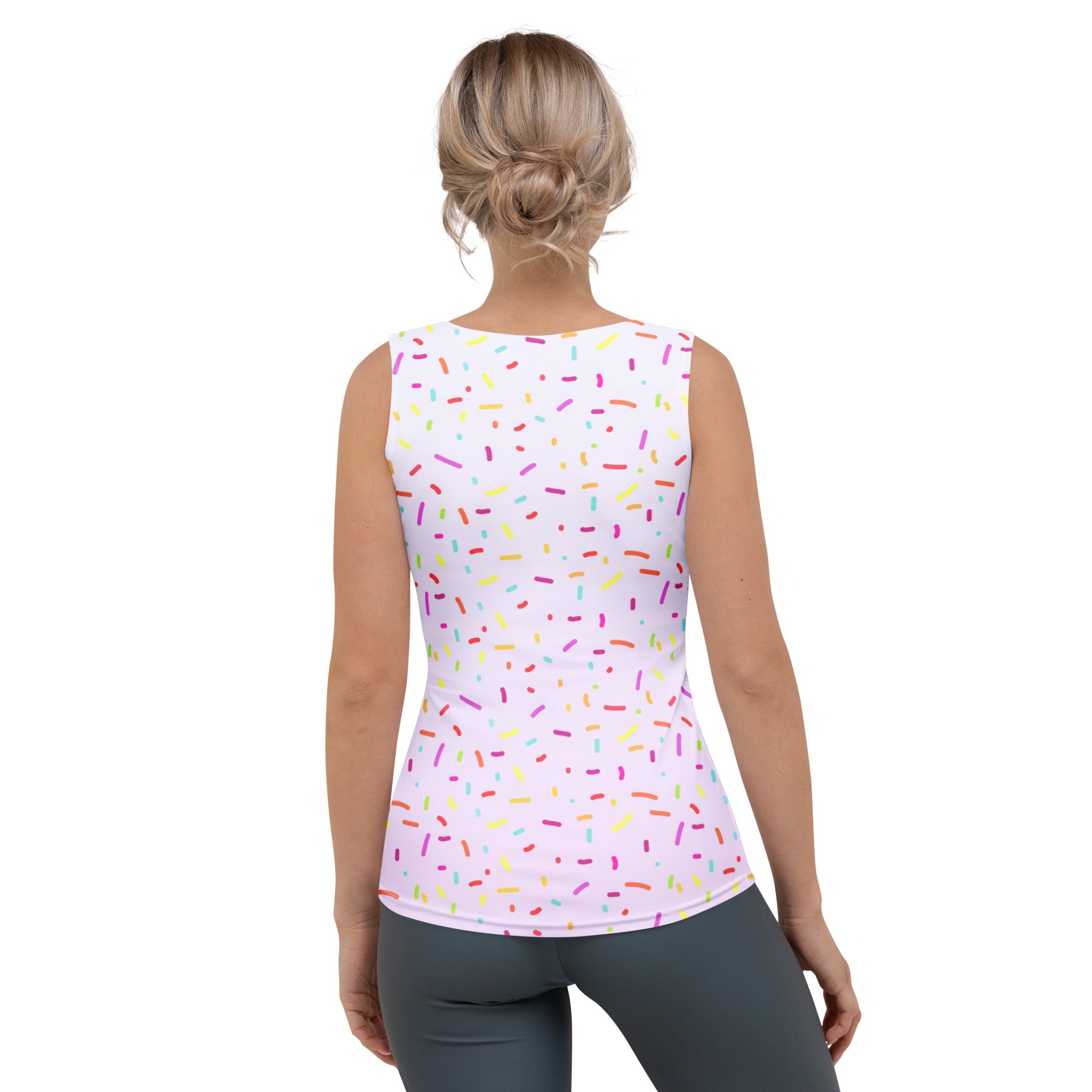 Women's Colorful Sprinkles Tank Top - Quick Drying, Buttery Soft Fabric With UPF 50+