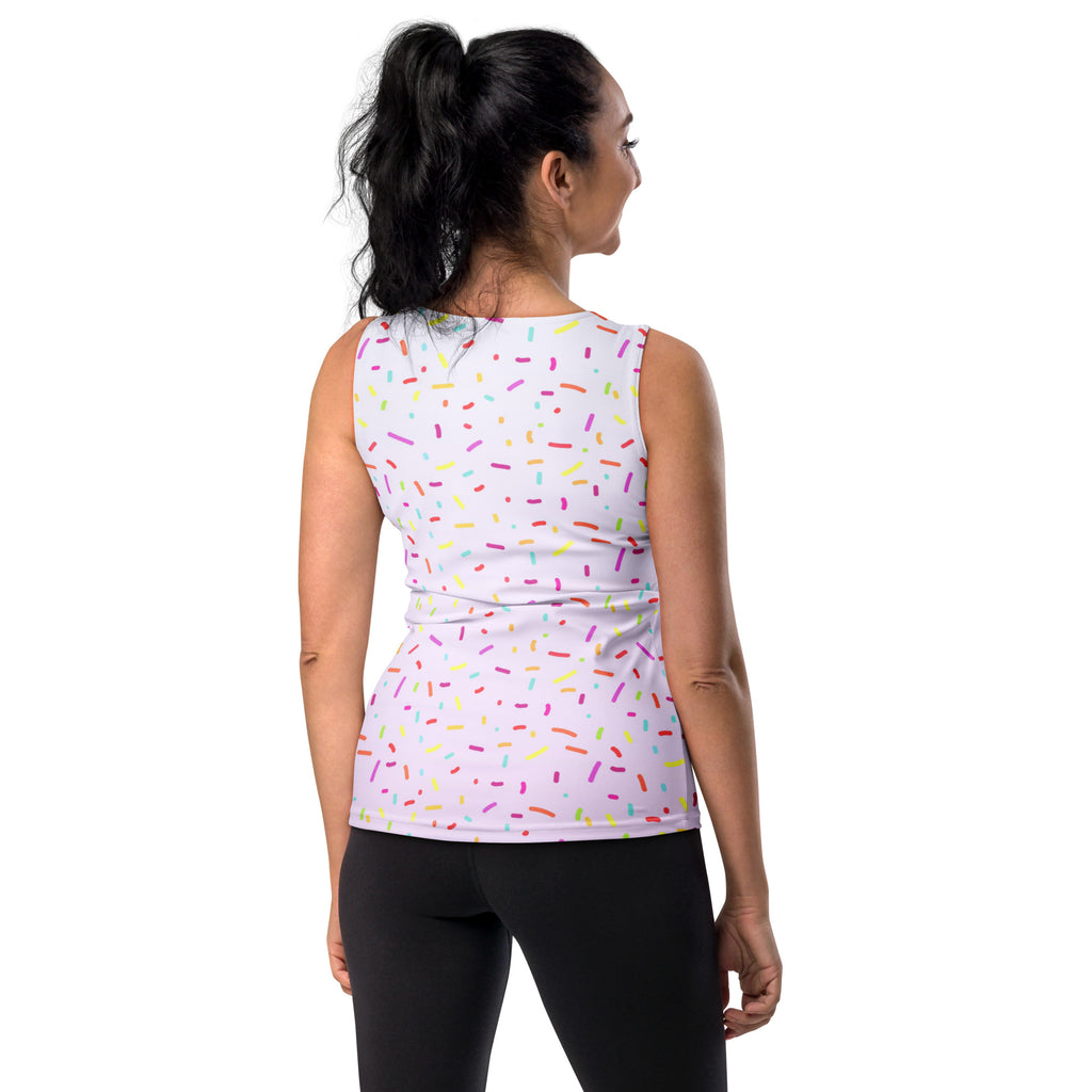 Women's Colorful Sprinkles Tank Top - Quick Drying, Buttery Soft Fabric With UPF 50+