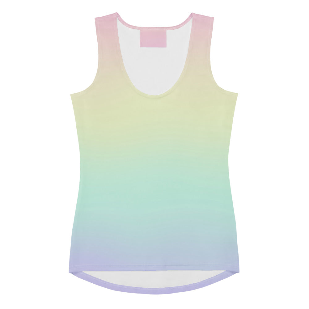 Women's Pastel Rainbow Tank Top - Quick Drying, Buttery Soft Fabric With UPF 50+