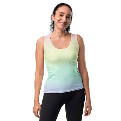 Women's Pastel Rainbow Tank Top - Quick Drying, Buttery Soft Fabric With UPF 50+
