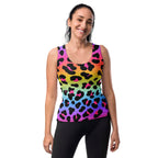 Women's Rainbow Leopard Tank Top - Quick Drying, Buttery Soft Fabric With UPF 50+