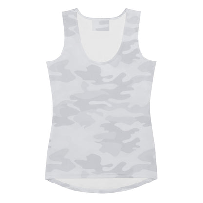 Women's White Camouflage Tank Top - Quick Drying, Buttery Soft Fabric With UPF 50+