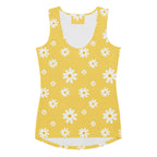 Women's Yellow Daisy Tank Top - Quick Drying, Buttery Soft Fabric With UPF 50+