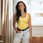Women's Yellow Daisy Tank Top - Quick Drying, Buttery Soft Fabric With UPF 50+