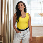 Women's Yellow Tank Top - Quick Drying, Buttery Soft Fabric With UPF 50+