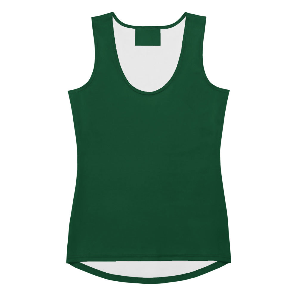 Women's Dark Green Tank Top - Quick Drying, Buttery Soft Fabric With UPF 50+