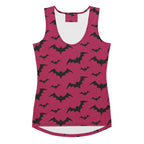 Women's Pink Bats Halloween Tank Top - Quick Drying, Buttery Soft Fabric With UPF 50+