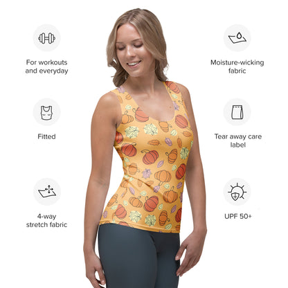 Women's Pumpkin Patch Tank Top - Quick Drying, Buttery Soft Fabric With UPF 50+