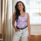 Women's Purple Pug Tank Top - Quick Drying, Buttery Soft Fabric With UPF 50+