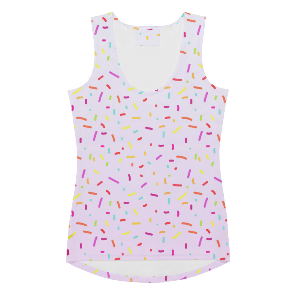 Women's Colorful Sprinkles Tank Top - Quick Drying, Buttery Soft Fabric With UPF 50+