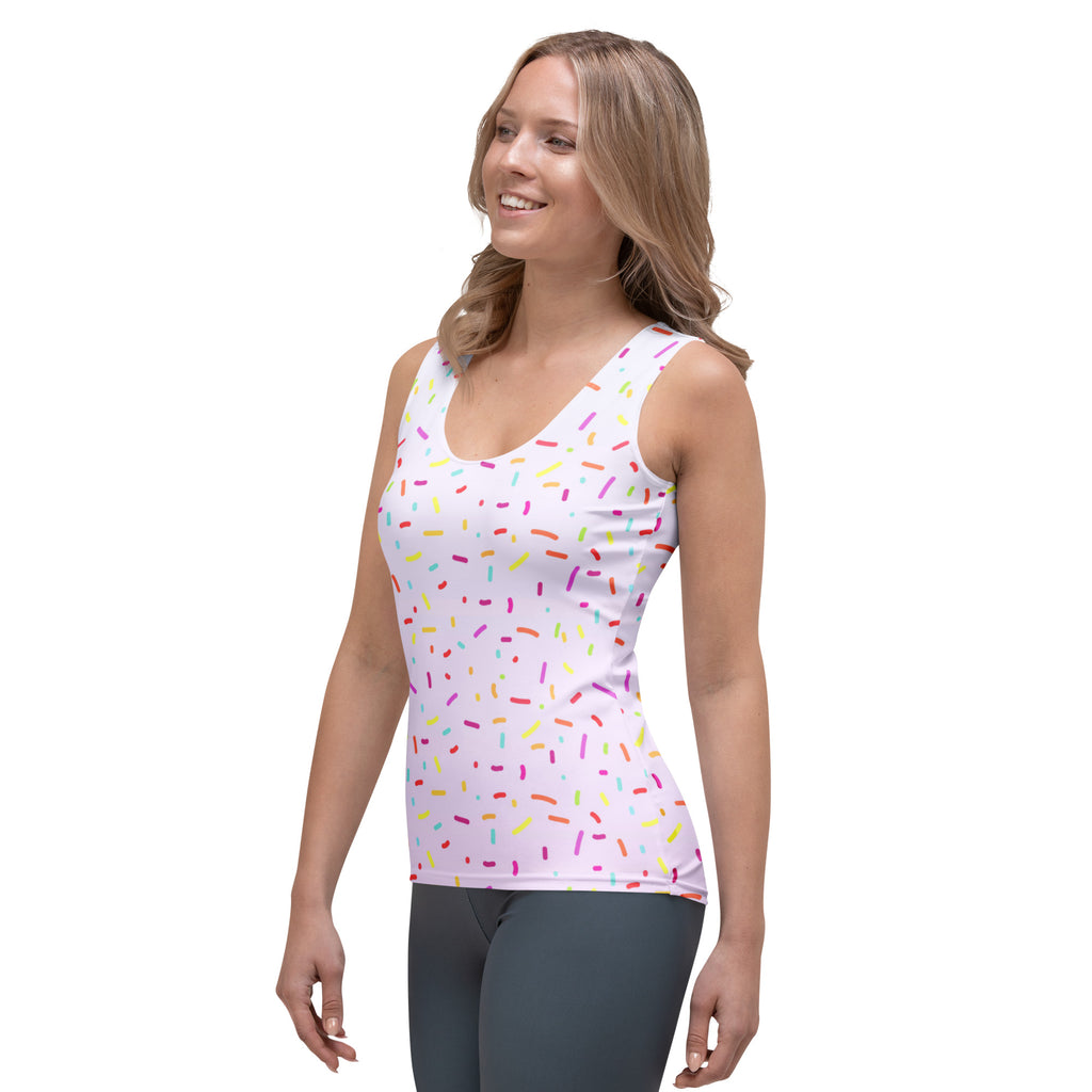 Women's Colorful Sprinkles Tank Top - Quick Drying, Buttery Soft Fabric With UPF 50+