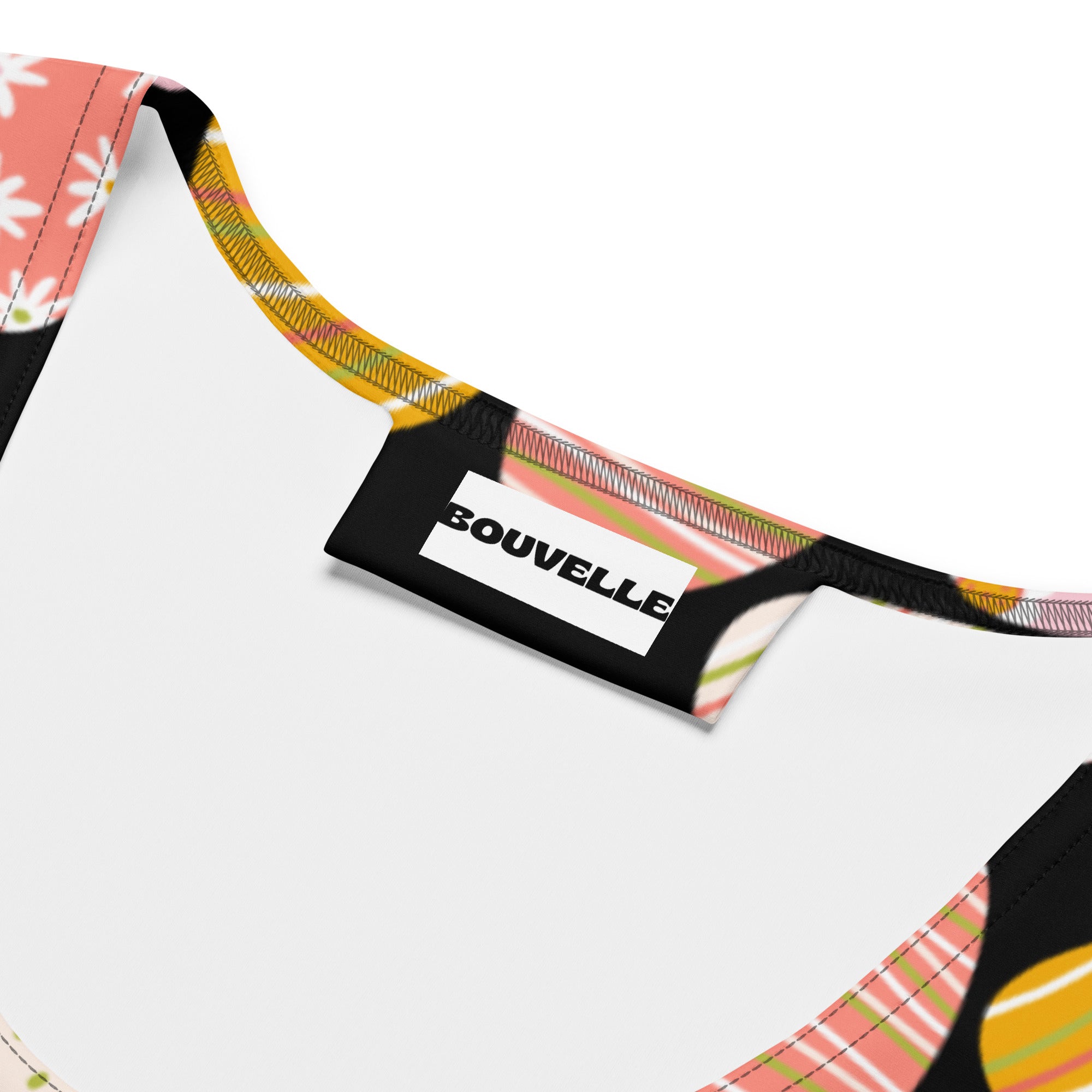Women’s bouvelle retro easter egg tank top with colorful floral and striped pattern quick drying soft fabric upf 50+