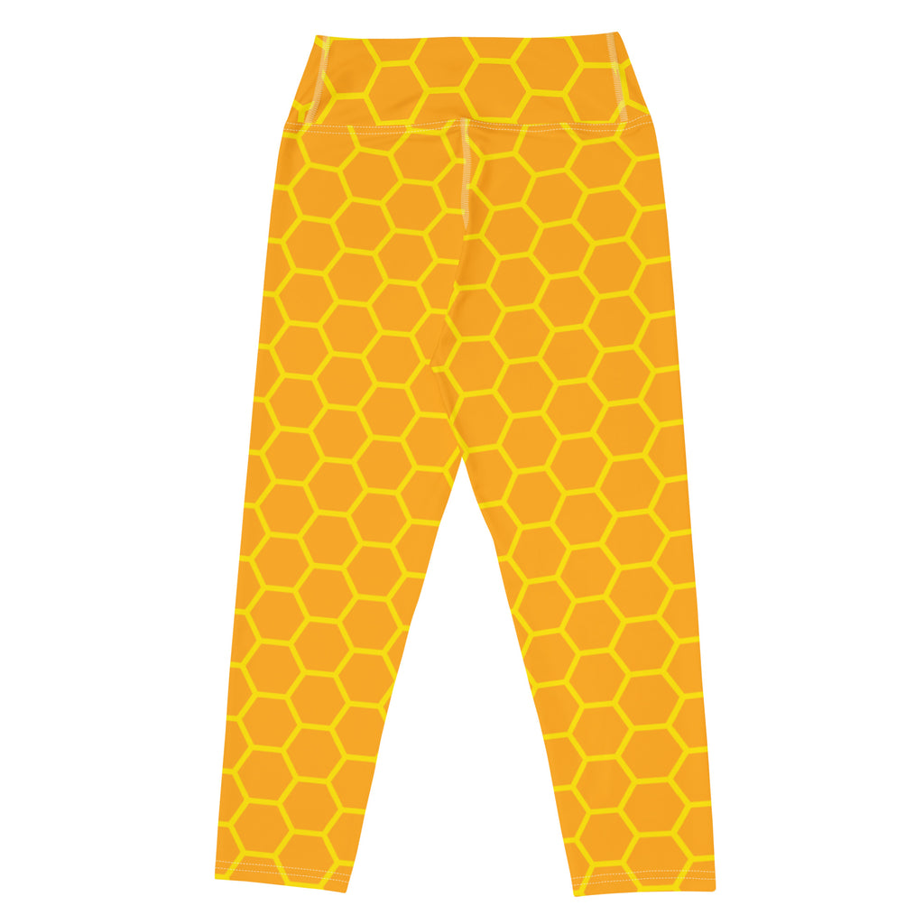 Women's Honeycomb Buttery Soft Yoga Capri Leggings – High-Rise, Moisture-Wicking, Soft Stretch Activewear Pants