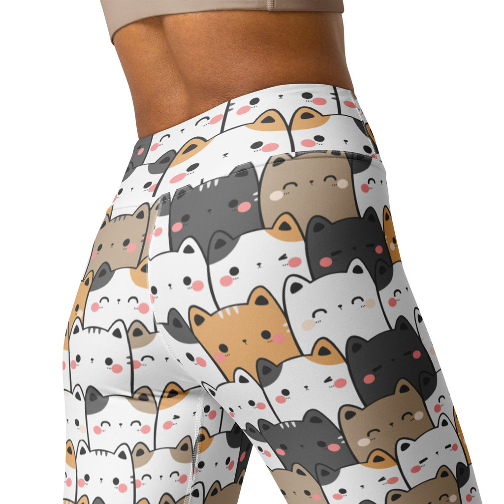 Women's Kawaii Cat Buttery Soft Yoga Leggings