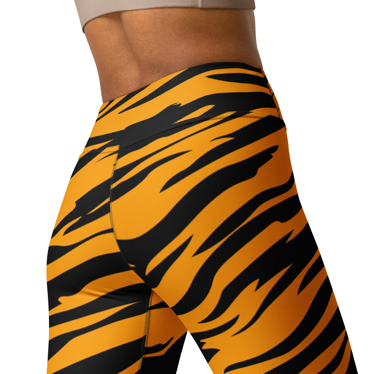 Women's Tiger Stripe Buttery Soft Yoga Leggings - Quick Drying, High Waisted Comfort