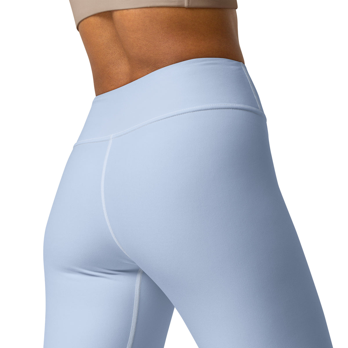 Women's Light Blue Buttery Soft Yoga Leggings - Quick Drying, High Waisted Comfort