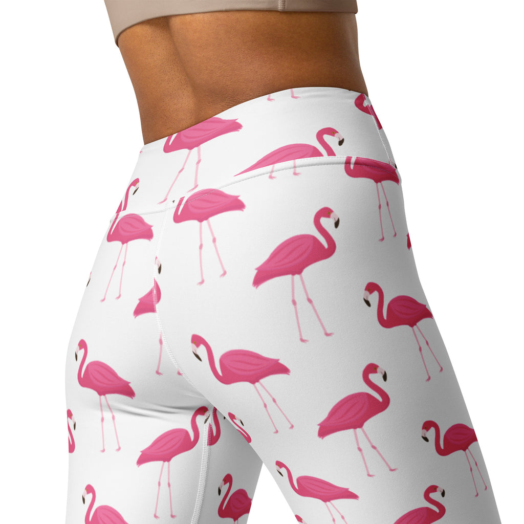 Women's Pink Flamingo Buttery Soft Yoga Leggings - Quick Drying, High Waisted Comfort