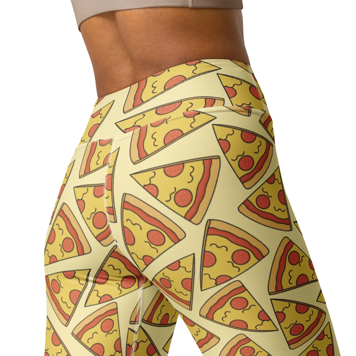 Women's Pizza Buttery Soft Yoga Leggings - Quick Drying, High Waisted Comfort