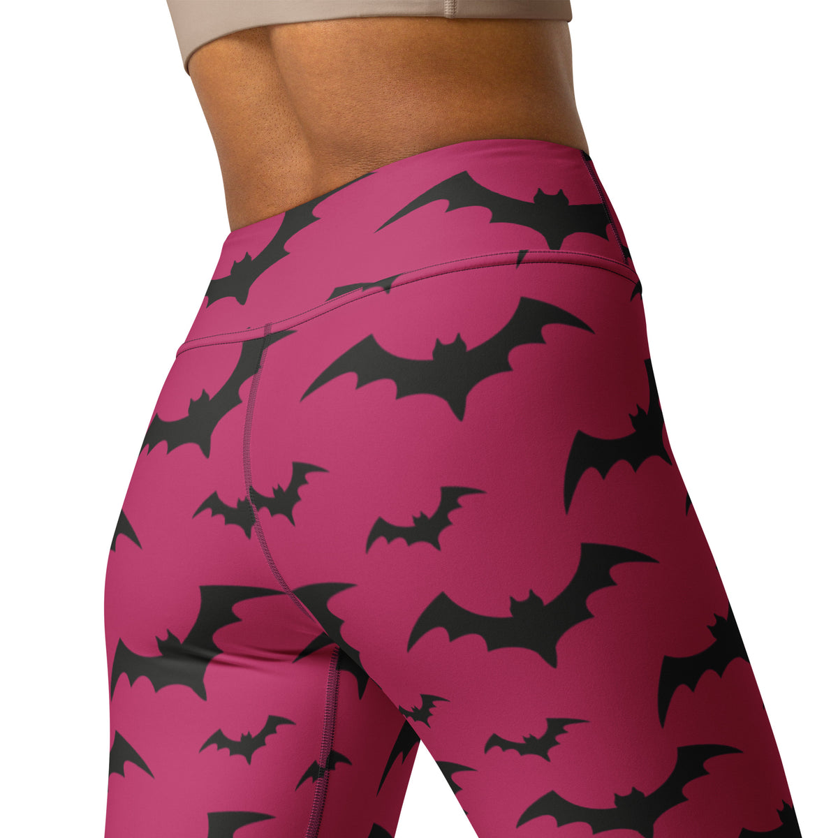 Women's Dark Pink Buttery Soft Yoga Leggings - Quick Drying, High Waisted Comfort