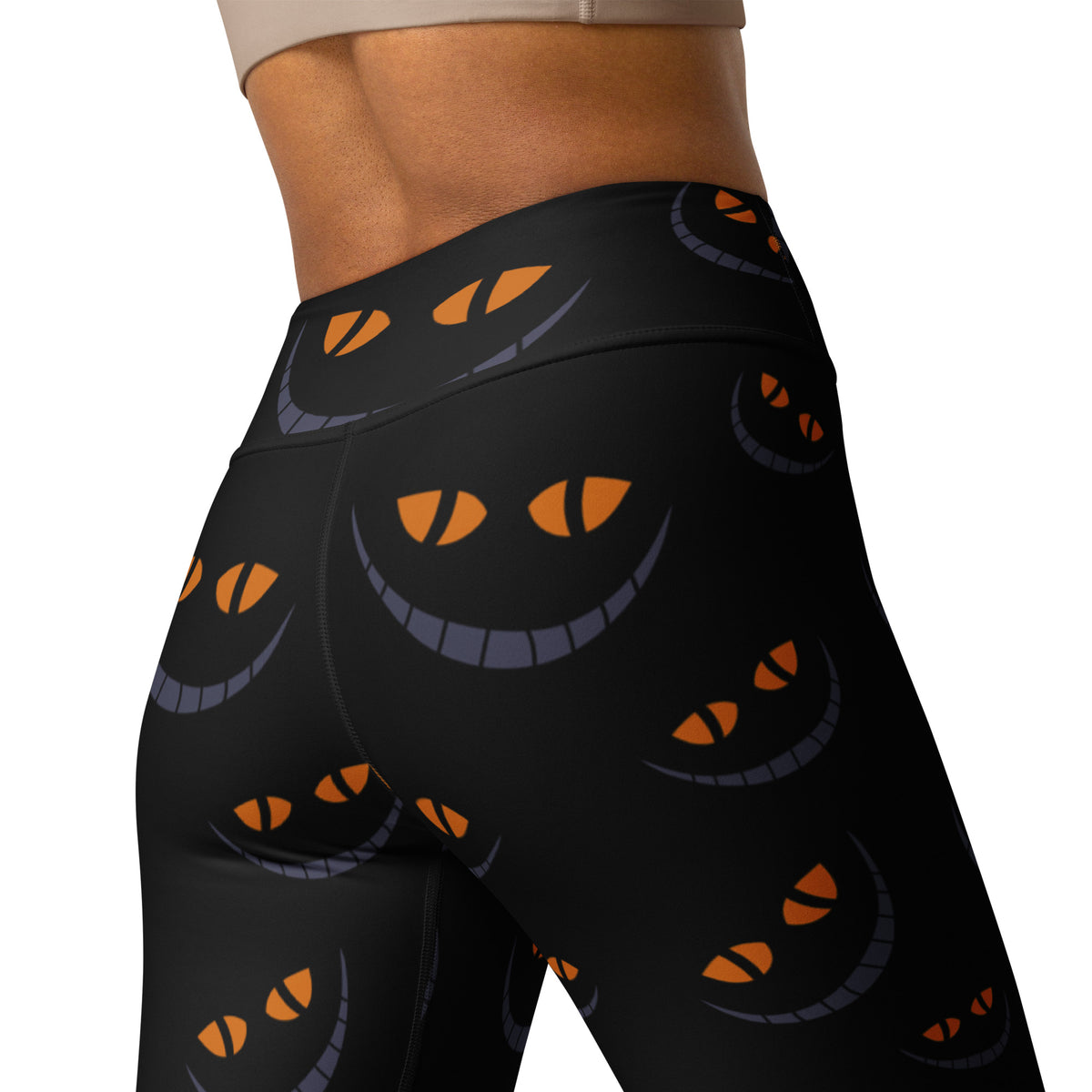 Women's Spooky Black Cat Buttery Soft Yoga Leggings - Quick Drying, High Waisted Comfort