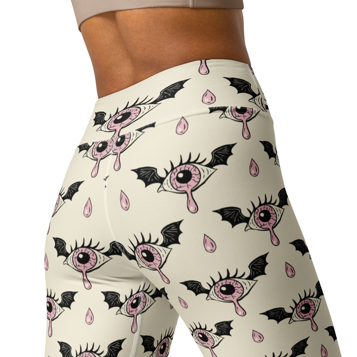 Women's Creepy Eye Halloween Buttery Soft Yoga Leggings - Quick Drying, High Waisted Comfort