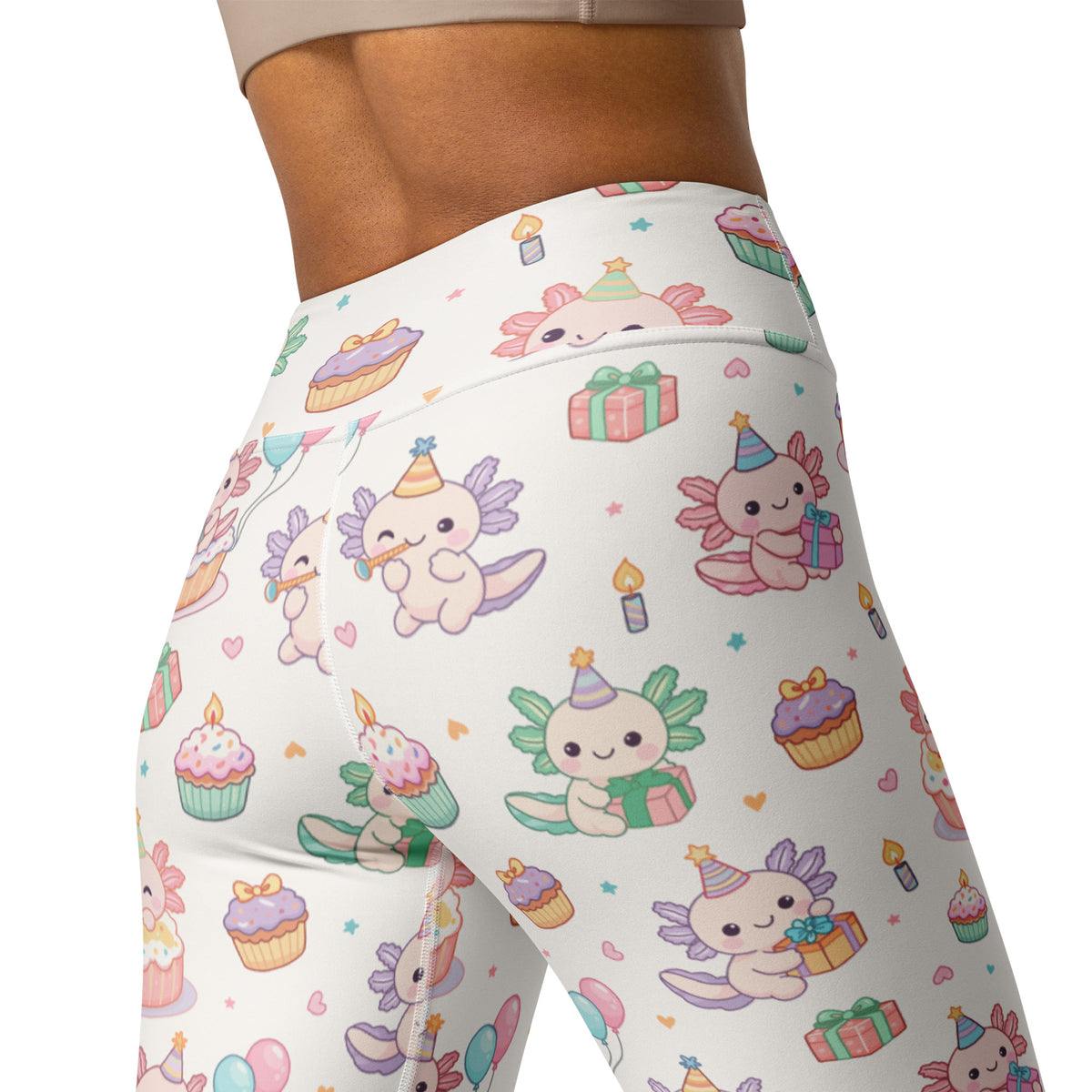 Women's Axolotl Birthday Buttery Soft Yoga Leggings - Quick Drying, High Waisted Comfort