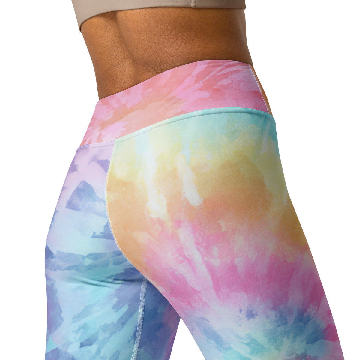Women's Colorful Pastel Tie Dye Buttery Soft Yoga Leggings - Quick Drying, High Waisted Comfort