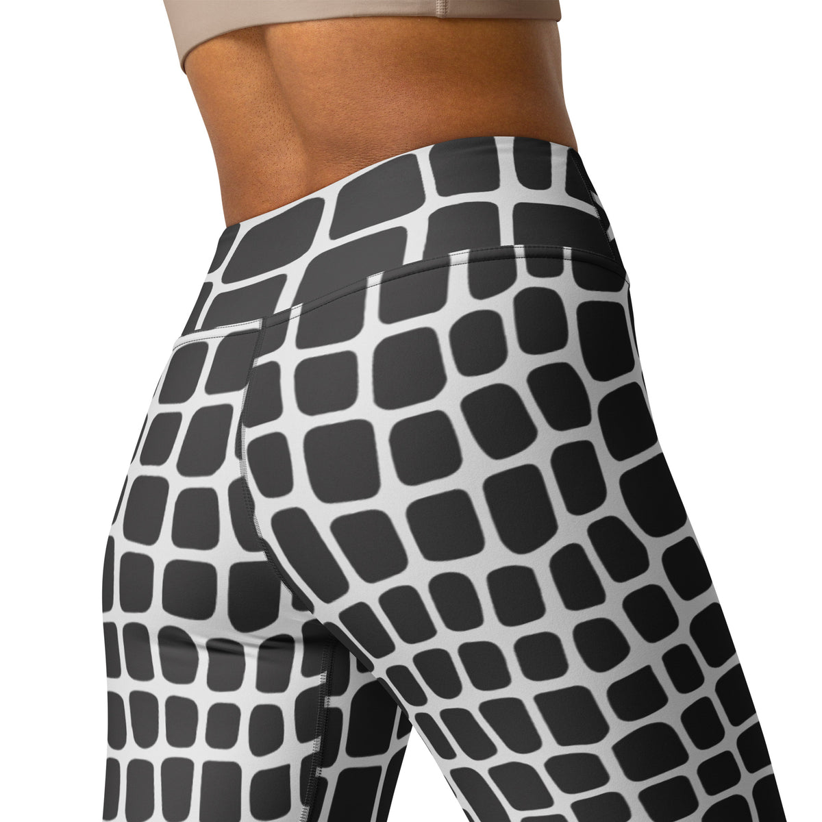 Women's Black Crocodile Buttery Soft Yoga Leggings - Quick Drying, High Waisted Comfort
