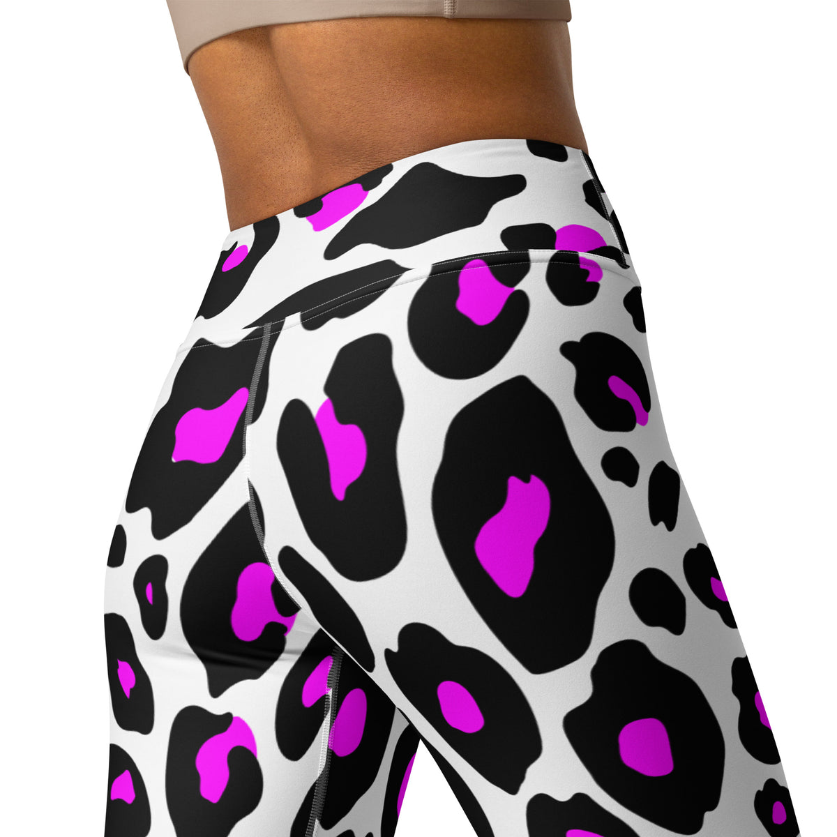 Women's Purple Leopard Print Buttery Soft Yoga Leggings - Quick Drying, High Waisted Comfort