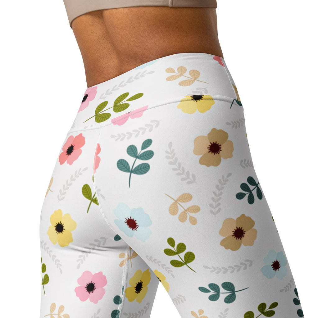 Women's Wildflower Buttery Soft Yoga Leggings - Quick Drying, High Waisted Comfort