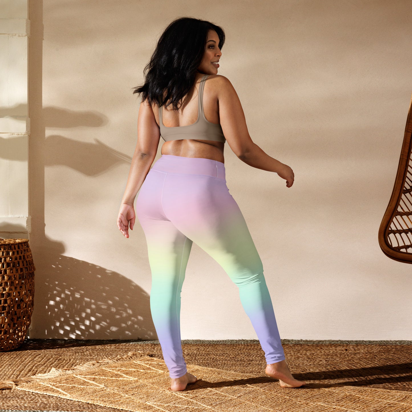 Women's Rainbow Pastel Buttery Soft Yoga Leggings