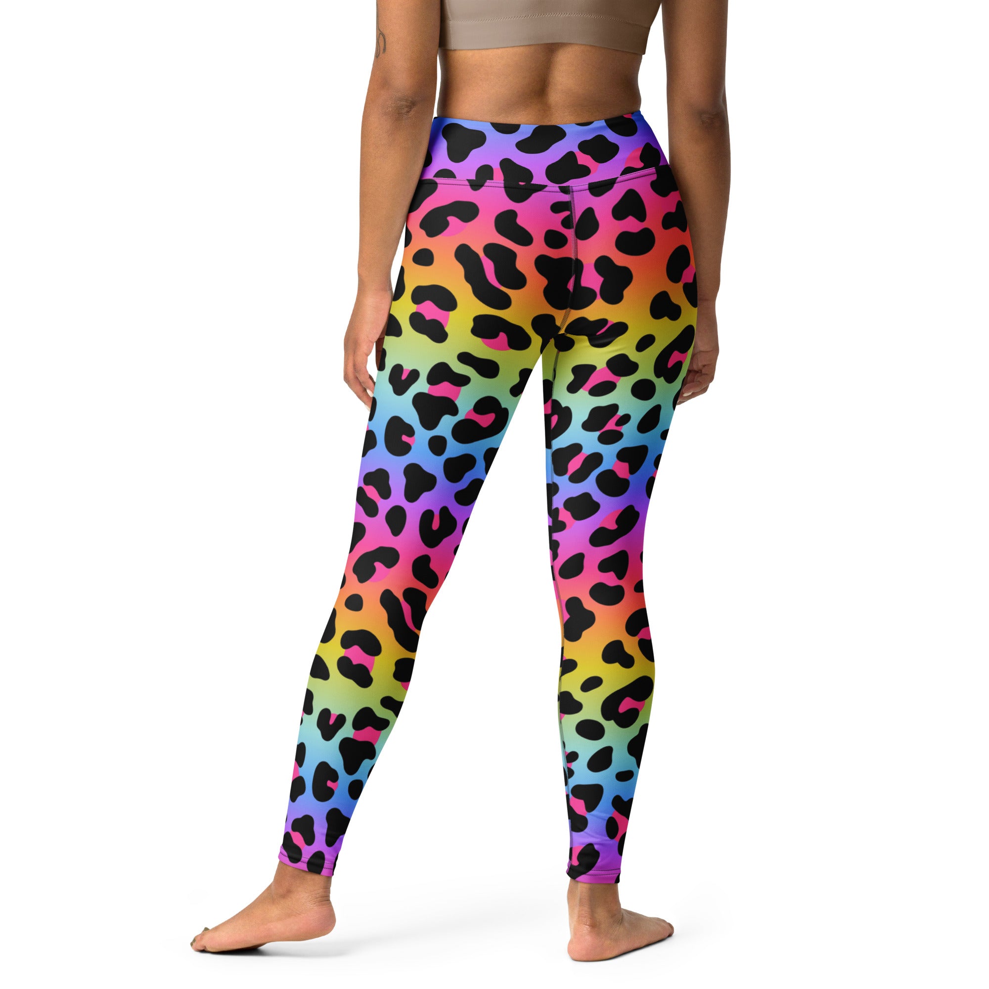Women's Rainbow Leopard Buttery Soft Yoga Leggings