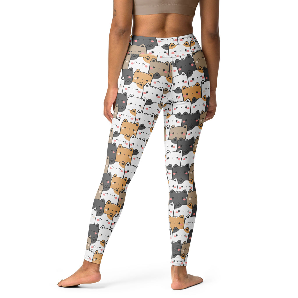 Women's Kawaii Cat Buttery Soft Yoga Leggings