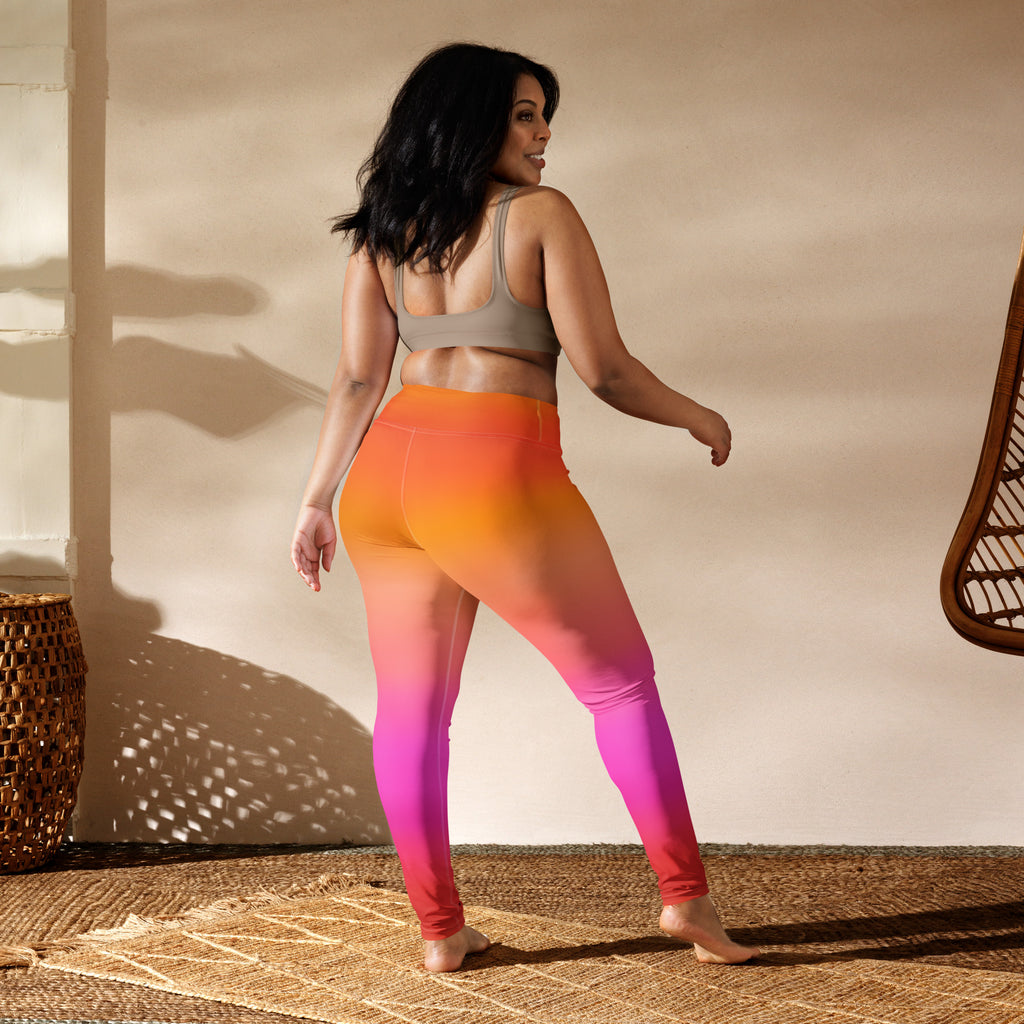 Women's Sunset Ombre Buttery Soft Yoga Leggings