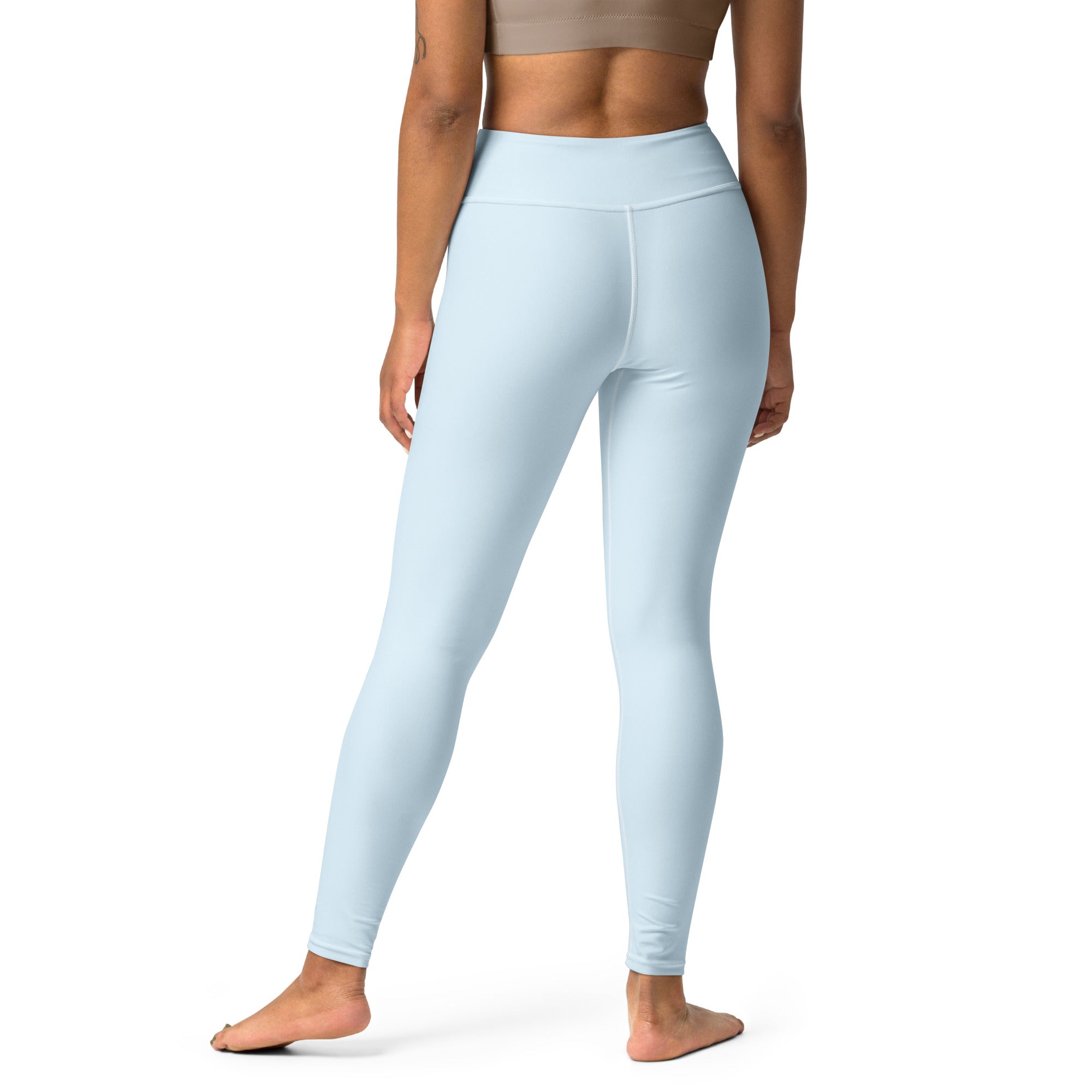 Women’s nimbus blue buttery soft light blue high-waisted yoga leggings made from soft breathable fabric