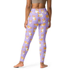Women's Purple Corgi Dog Buttery Soft Yoga Leggings