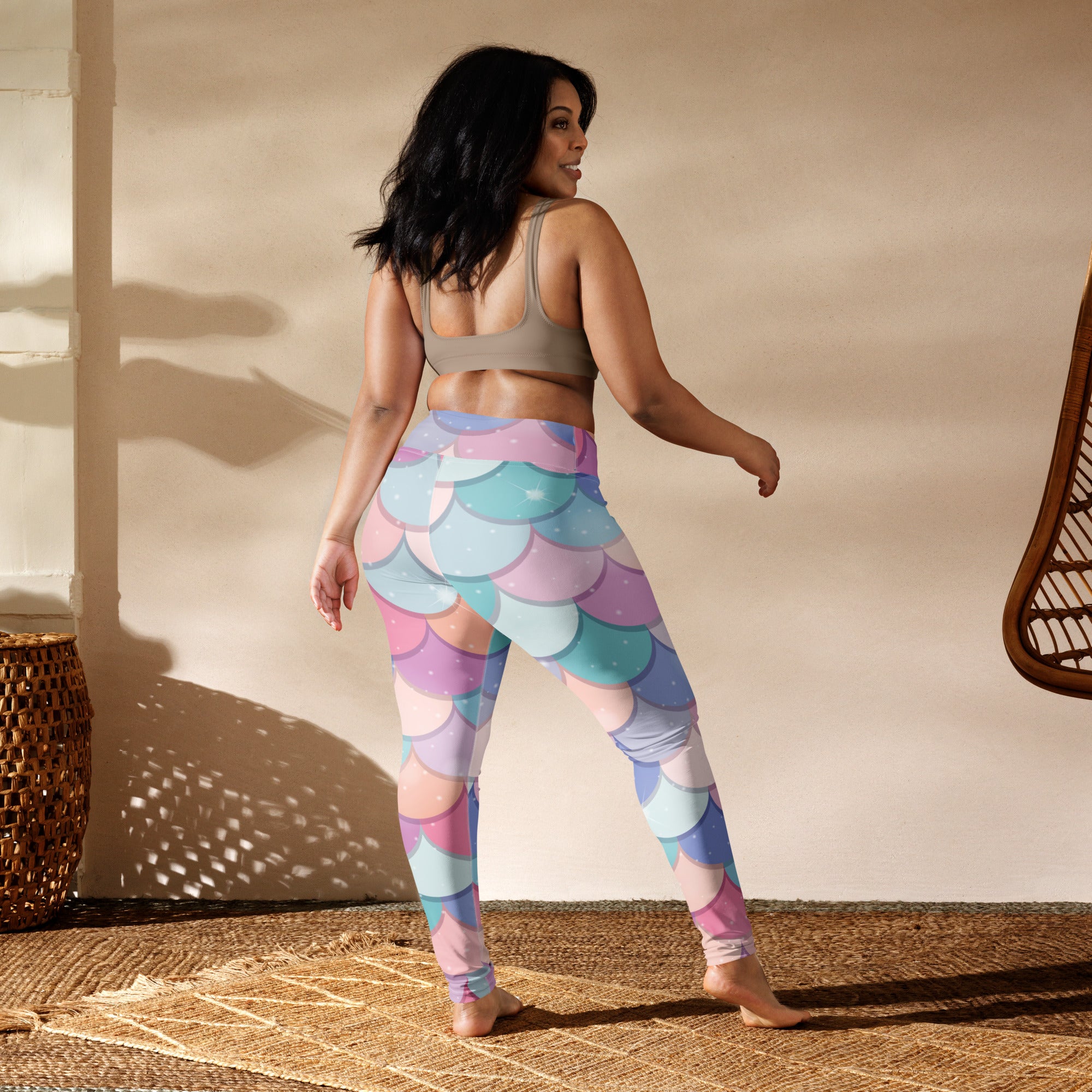 Women's Rainbow Mermaid Buttery Soft Yoga Leggings