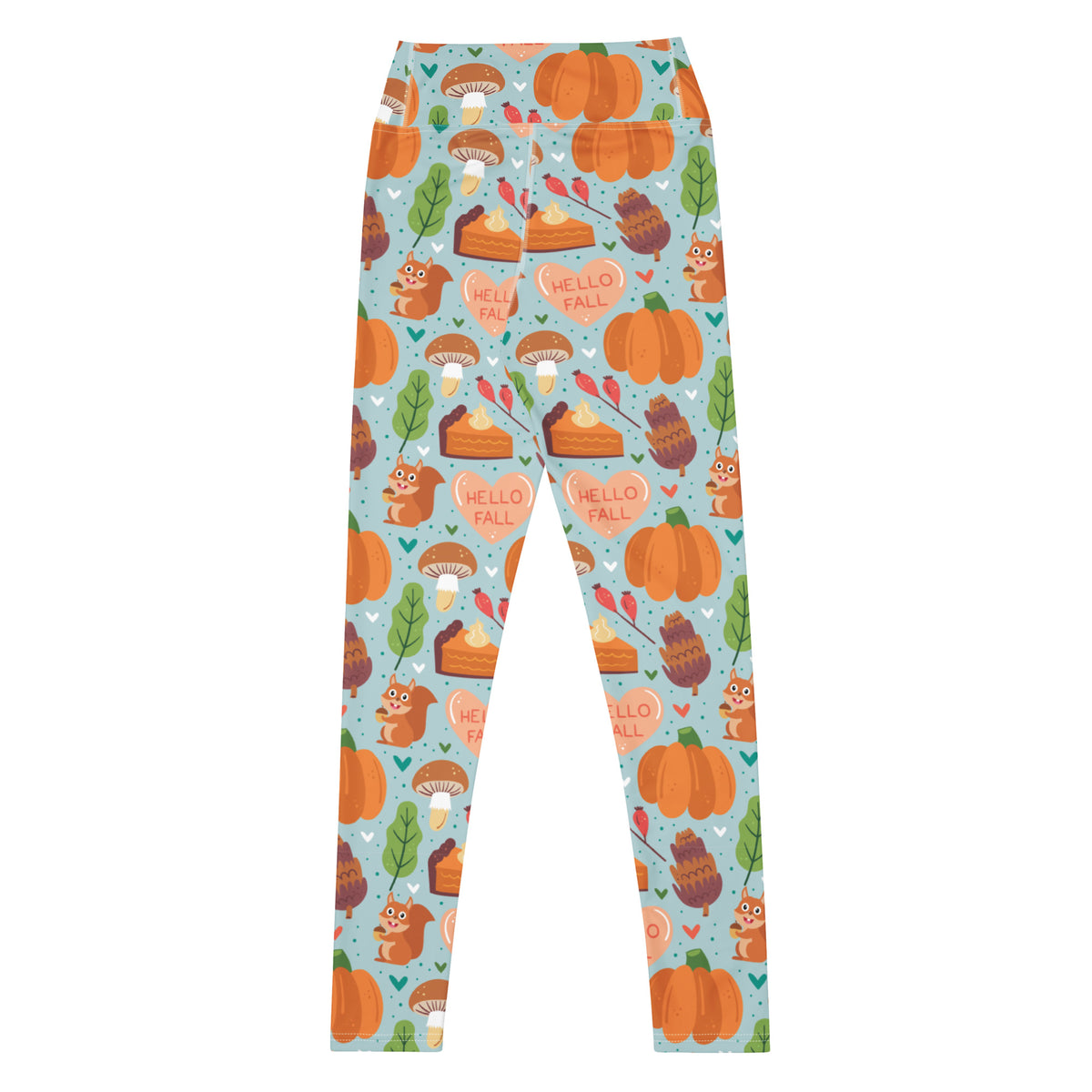 Women's Hello Fall Pumpkin Buttery Soft Yoga Leggings - Quick Drying, High Waisted Comfort