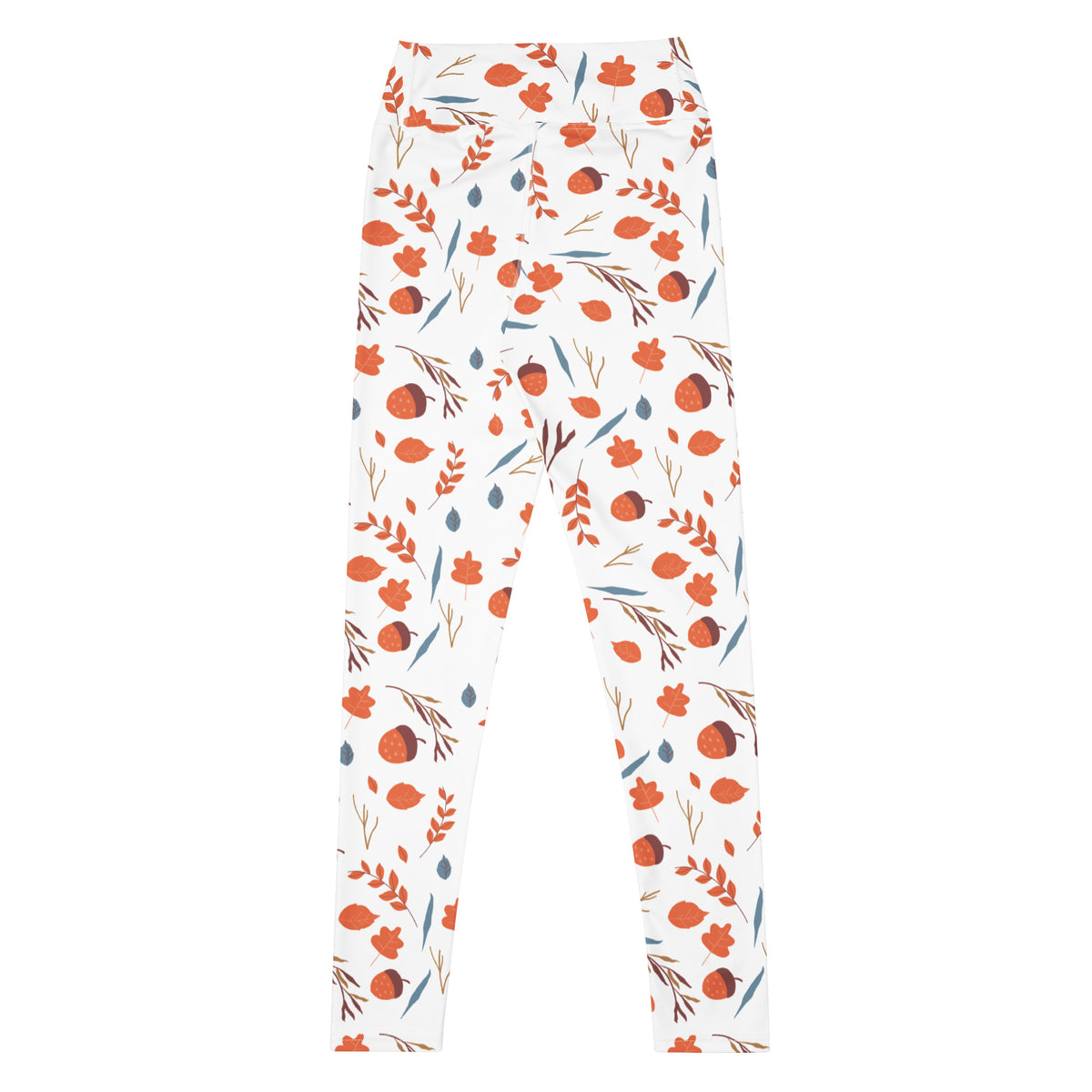 Women's Autumn Leaves & Acorn Buttery Soft Yoga Leggings - Quick Drying, High Waisted Comfort
