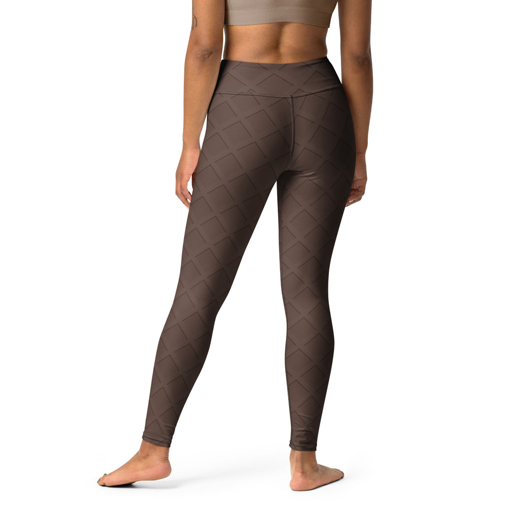 Women's Chocolate Waffle Cone Buttery Soft Yoga Leggings - Quick Drying, High Waisted Comfort