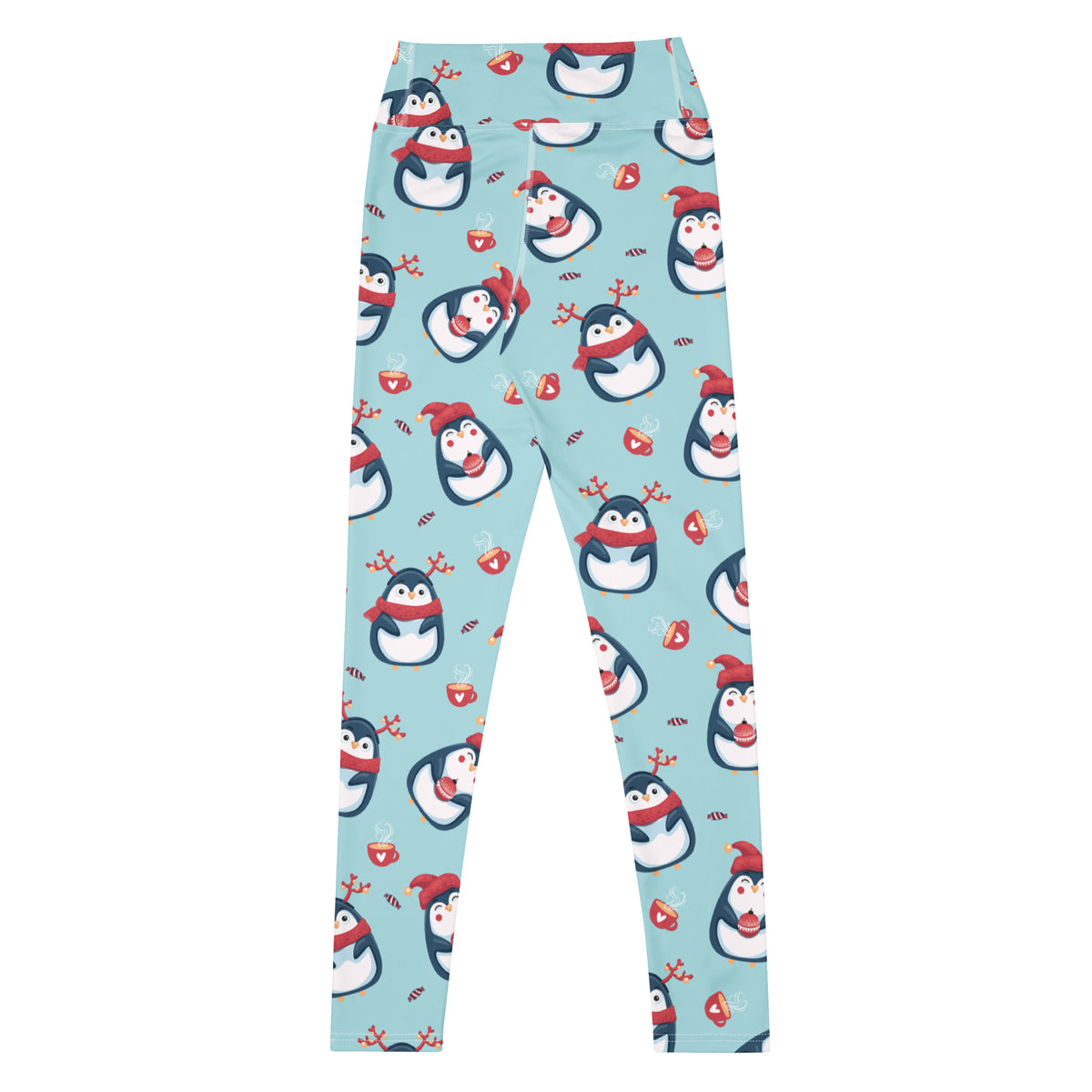 Women's Christmas Penguin Buttery Soft Yoga Leggings - Quick Drying, High Waisted Comfort