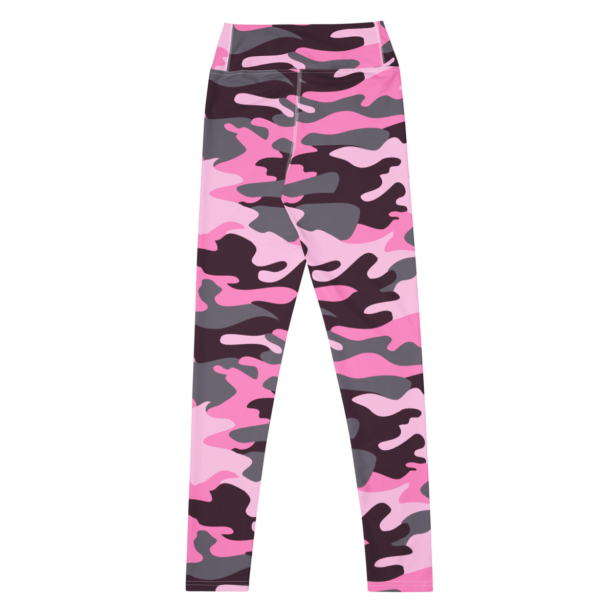 Women's Pink Camouflage Buttery Soft Yoga Leggings - Quick Drying, High Waisted Comfort