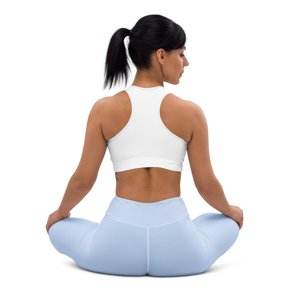 Women's Light Blue Buttery Soft Yoga Leggings - Quick Drying, High Waisted Comfort