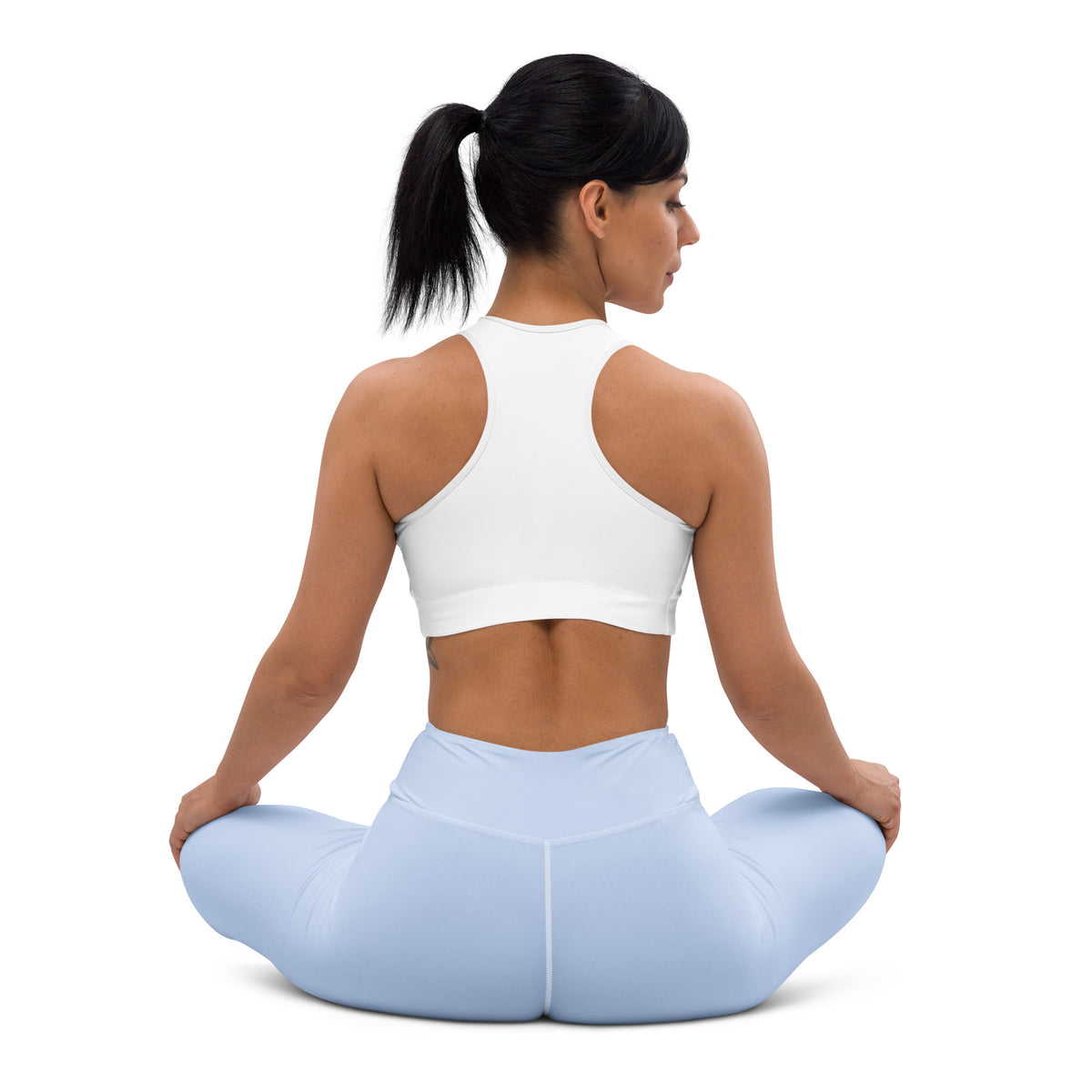 Women's Light Blue Buttery Soft Yoga Leggings - Quick Drying, High Waisted Comfort