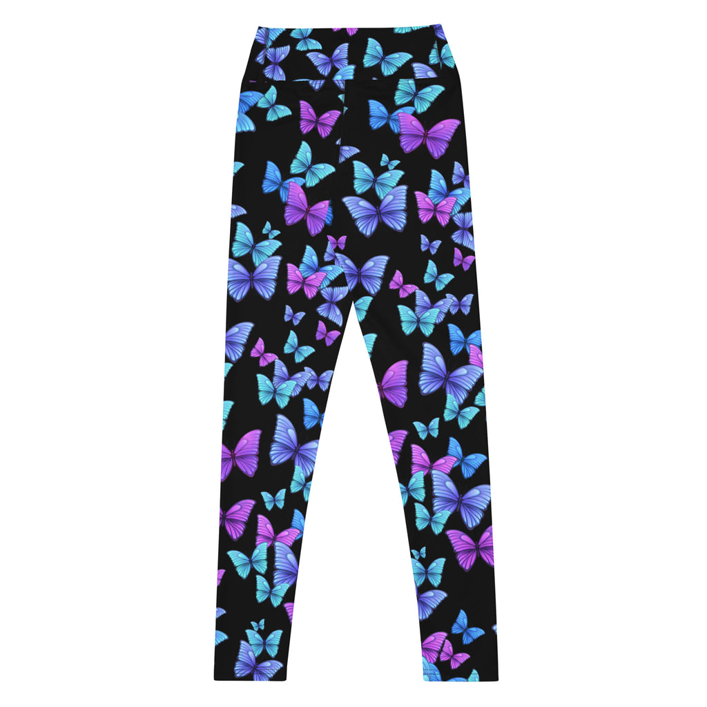 Women's Vibrant Butterfly Yoga Leggings - Quick Drying, High Waisted Buttery Soft Comfort
