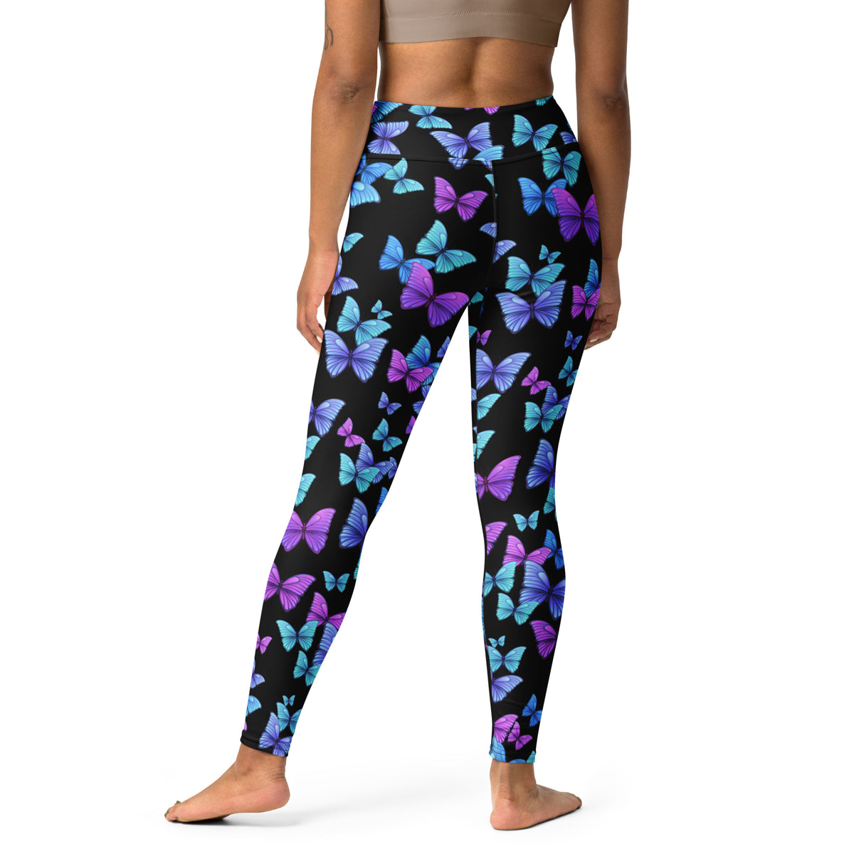 Women's Vibrant Butterfly Yoga Leggings - Quick Drying, High Waisted Buttery Soft Comfort