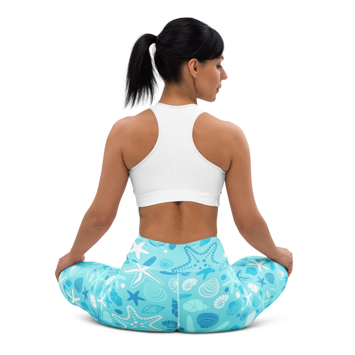 Women's Starfish & Shells Buttery Soft Yoga Leggings - Quick Drying, High Waisted Comfort