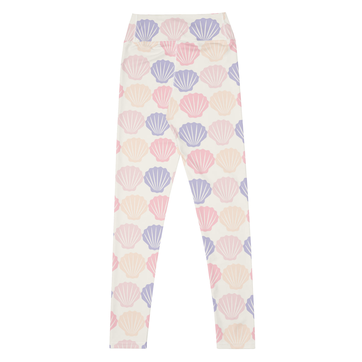 Women's Pastel Seashell Buttery Soft Yoga Leggings - Quick Drying, High Waisted Comfort